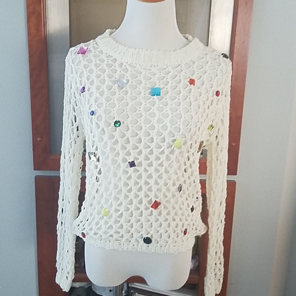 Cute bejeweled sweater!